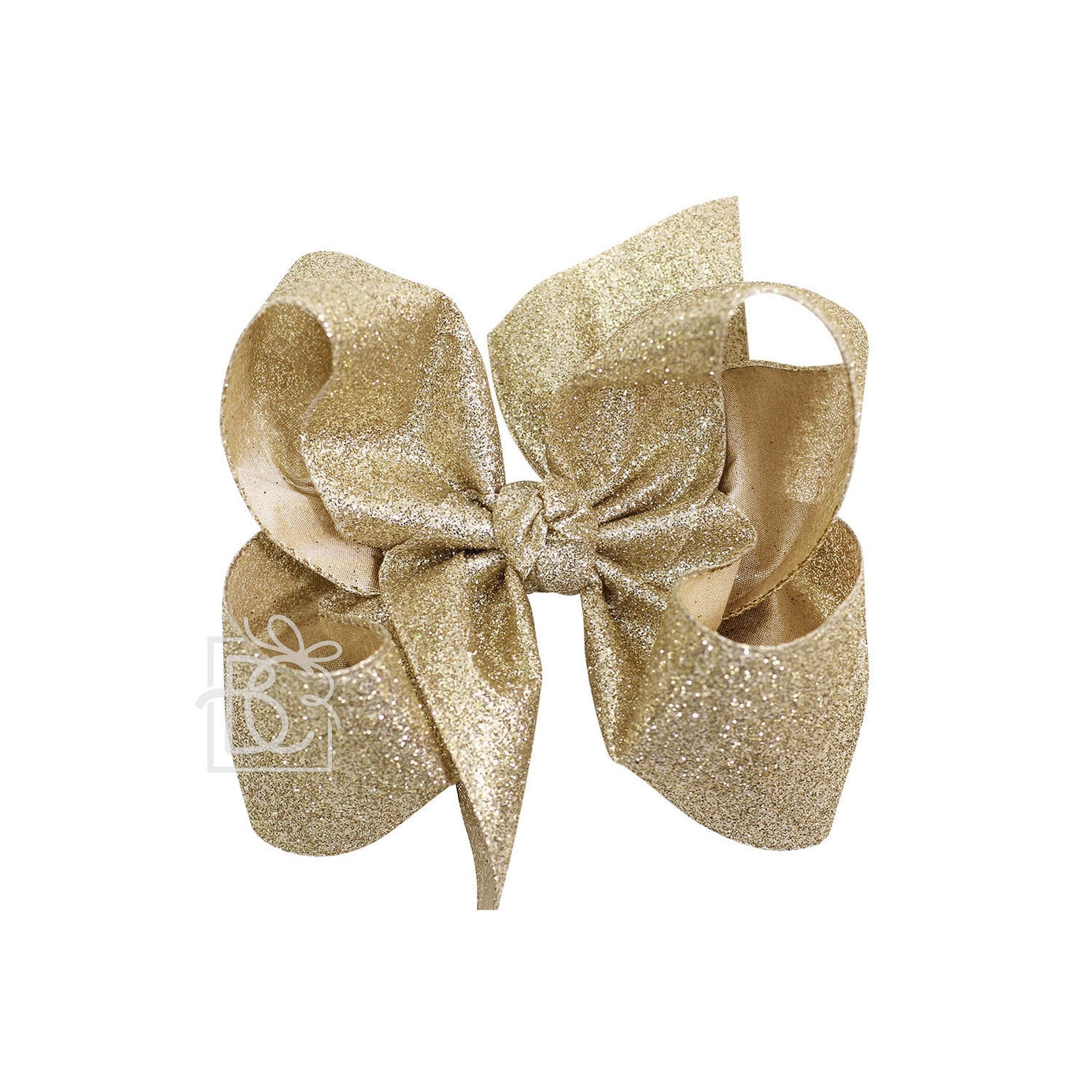 Glitter Metallic Bow On Clip