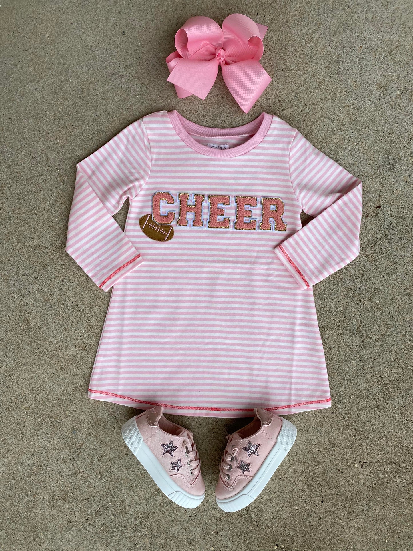 Pink Football CHEER TShirt Dress