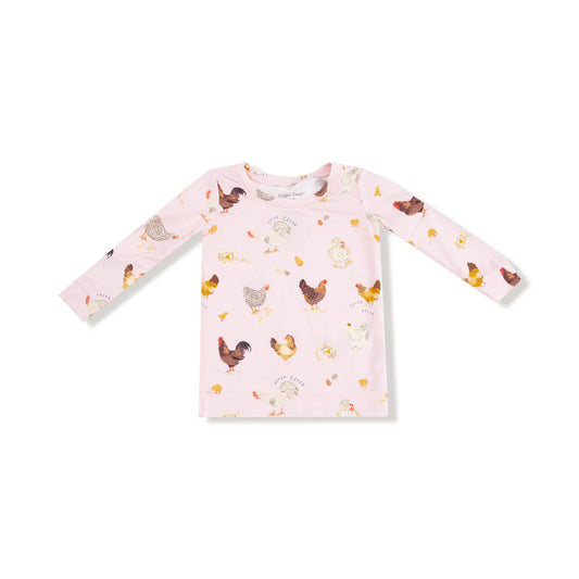 Collector Chickens - Pink  Long Sleeve Loungewear Set
