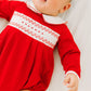Chris Classics Smocked Playsuit - Red