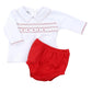 Clara and Colton Smocked Collar Diaper Set