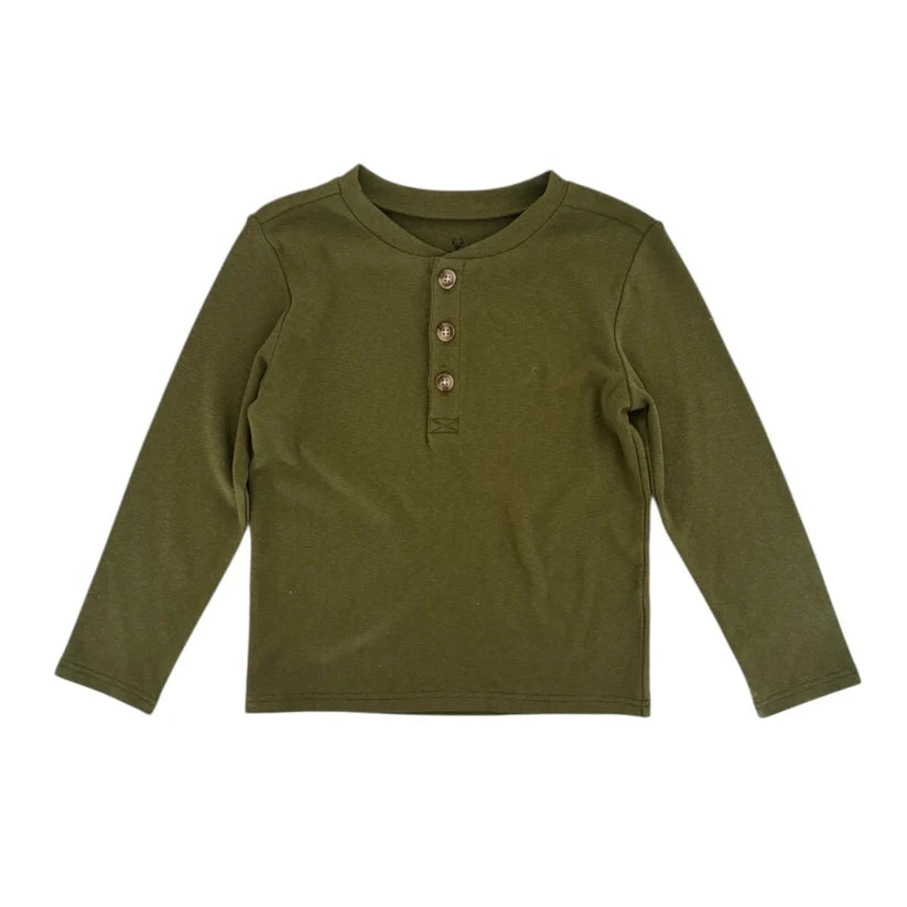 Velvet Fawn Cody Henley Long Sleeve (Moss)