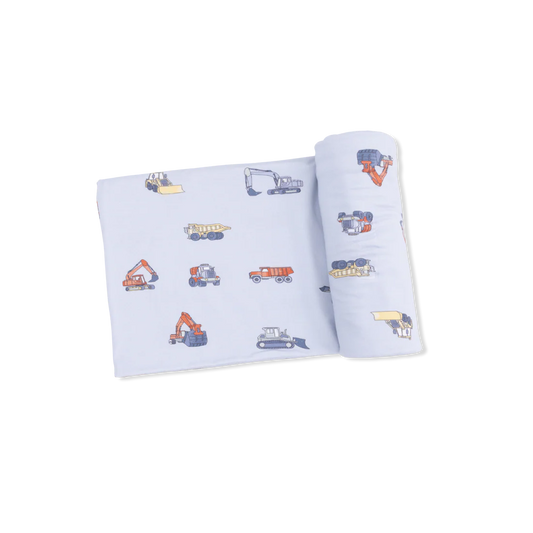 Construction Vehicles  Swaddle Blanket