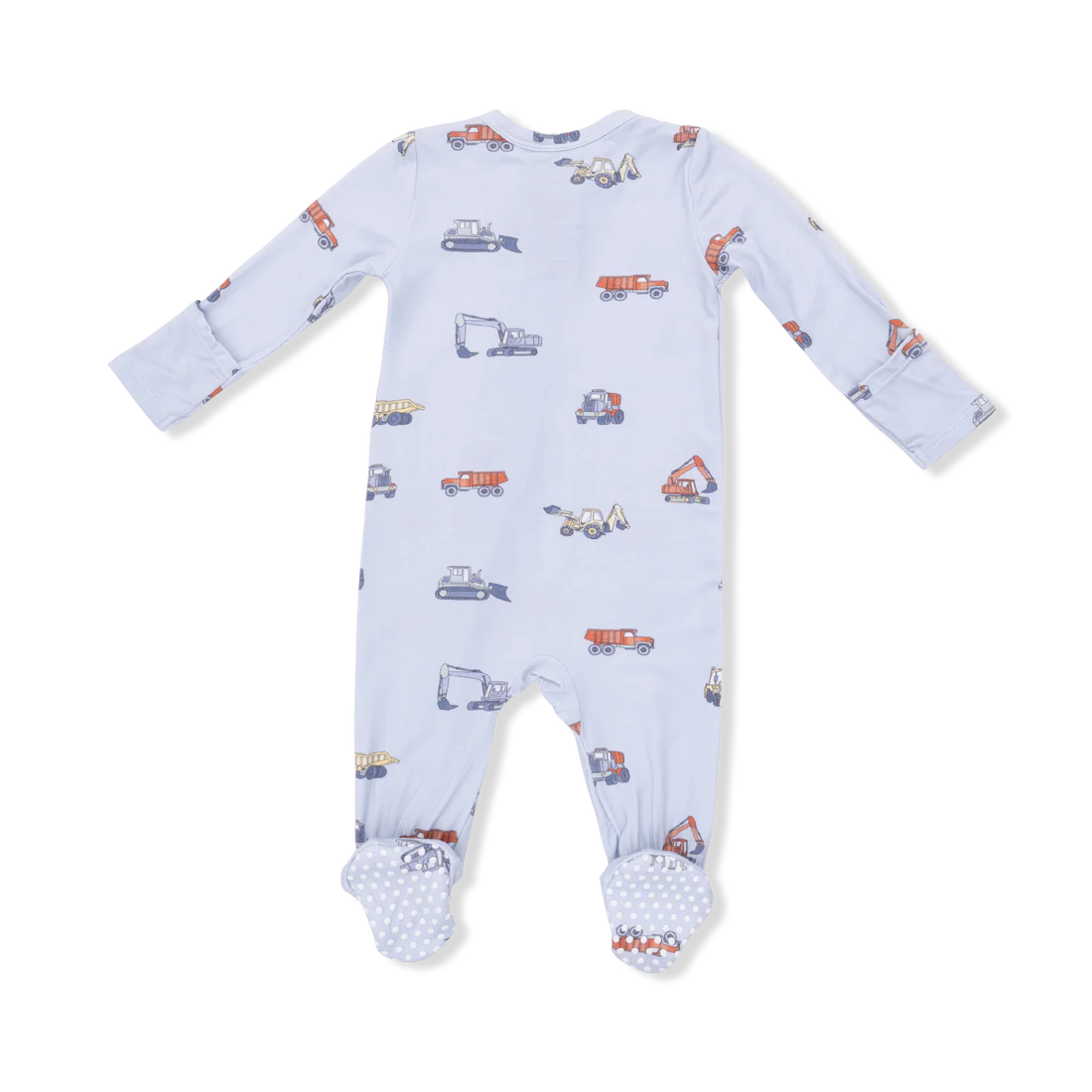 Construction Vehicles  2 Way Zipper Footie