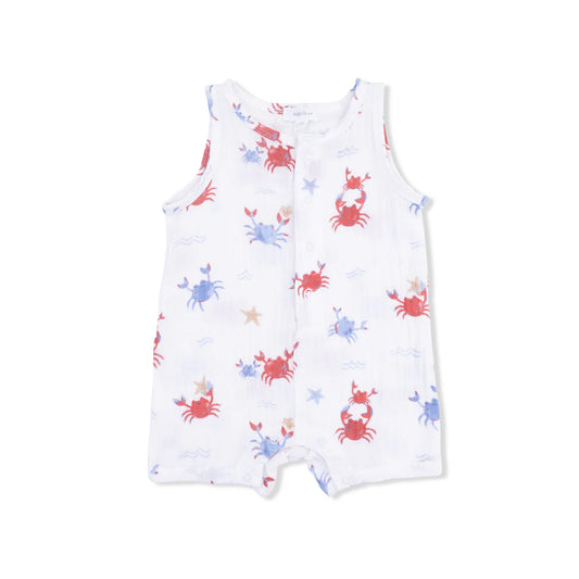 Crayon Crabs  Sleeveless Shortie Romper