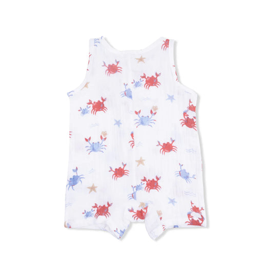 Crayon Crabs  Sleeveless Shortie Romper
