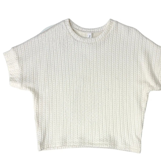 Off White Oversize Half-Sleeve Sweater