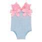 Blue Crinkle Check Baby Swimsuit
