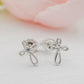 Sterling Silver Screw-Back Infinity Cross Baptism Earrings