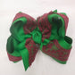 Grosgrain & Lace Layered Hair Bows on Alligator Clip