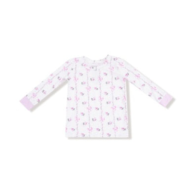 Dainty Buds and Bows Stripe  Long Sleeve Loungewear Set