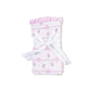 Dainty Buds and Bows Stripe  Ruffle Blanket