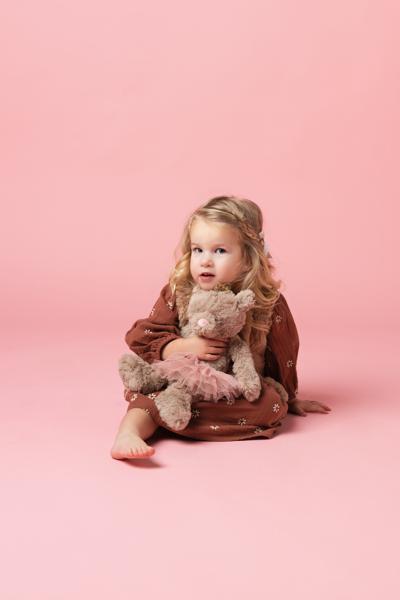 Emb Daisy Crinkle Gauze Dress