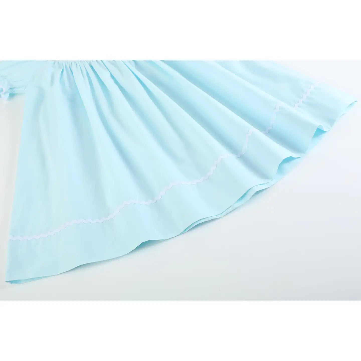 Light Blue Daisy Smocked Bishop Dress