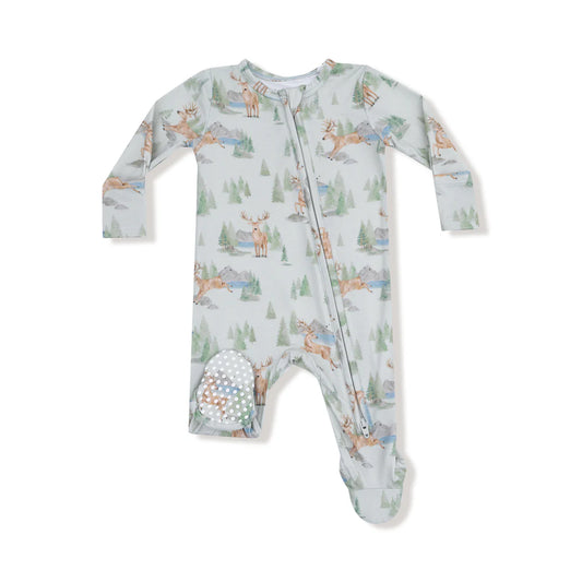 Buck Deer  2 Way Zipper Footie