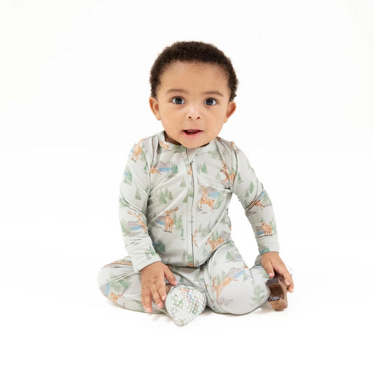 Buck Deer  2 Way Zipper Footie