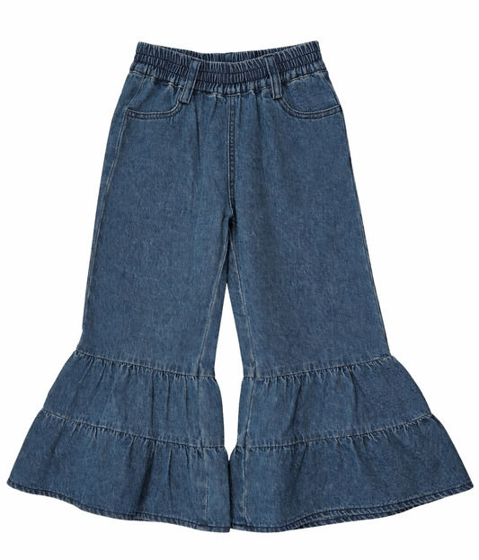 ML Kids Lightweight Ruffled Denim Pants