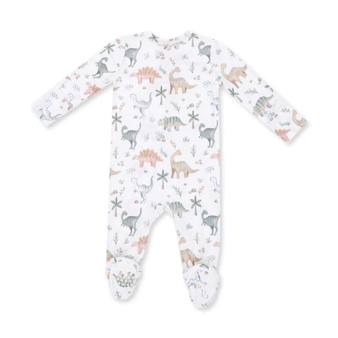 Sweet Baby Dinos  2 Way Zipper Footie