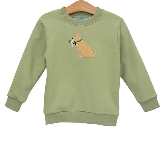 Trotter Street Kids French Terry Pullover- Dog