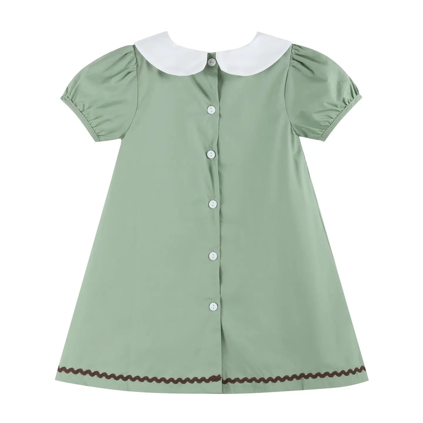 Sage Green Turkey Collared Dress