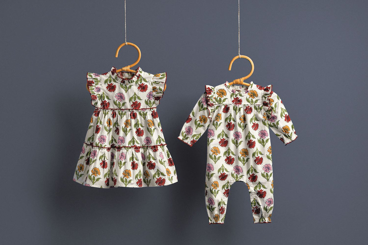 Multi-Floral Ruffle Dress