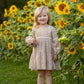 Patricia Long Sleeve Floral Embroidered Lace Trim Tiered Dress