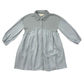 Grayish Blue Button Front Gauze Dress