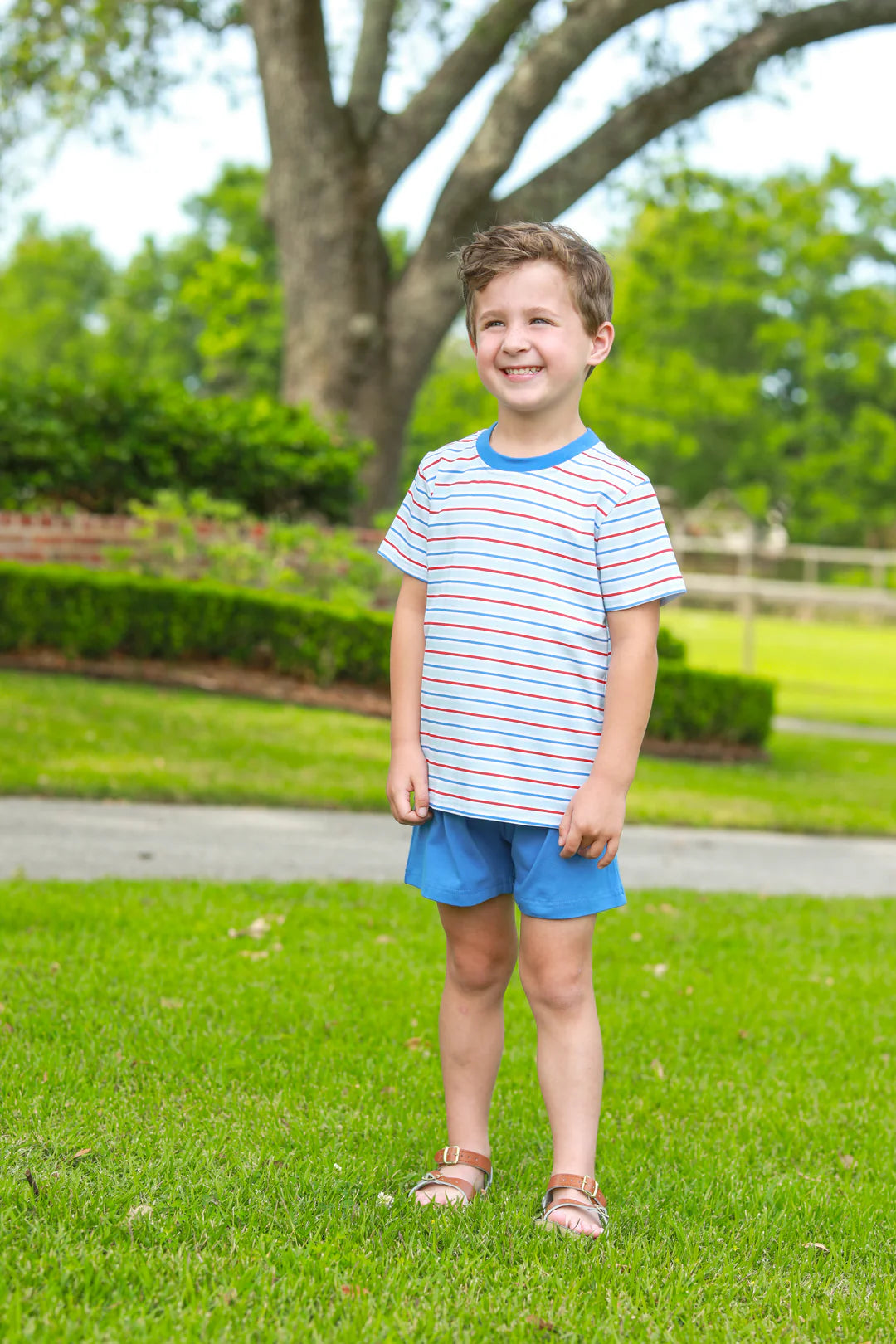 Drew Short Set- Patriotic Stripe