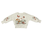 Floral Garden Drop Shoulder Blouson Sweatshirt