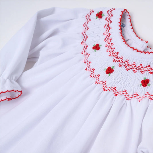 Eve Classics Bishop Long Sleeve Bubble - White Red