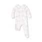 Farm Toile - Pink  Peter Pan 2 Way Zipper Footie