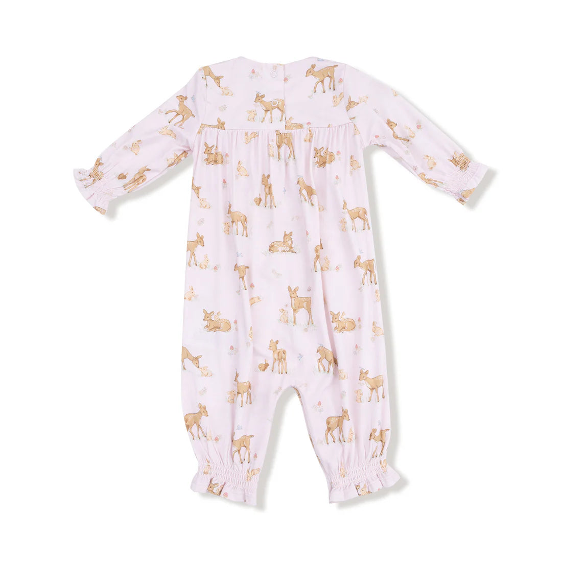 Little Fawn  Smocked Long Sleeve Romper