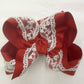 Grosgrain & Lace Layered Hair Bows on Alligator Clip