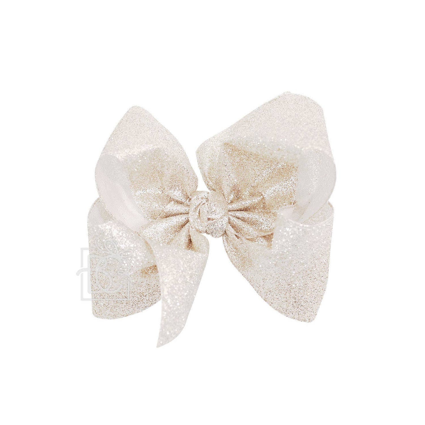 GLITTER METALLIC BOW ON CLIP
