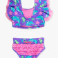 Neon Fin Friends Butterfly Tankini 2-Piece Swimsuit, with Signature Rear Ruffles