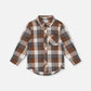 Deux par Deux Flannel Shirt Grey And Beige Plaid