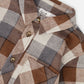 Deux par Deux Flannel Shirt Grey And Beige Plaid