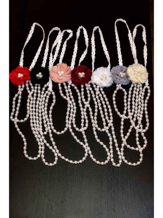 Three Pearl Flower Necklace