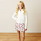 White Football Tennis Skirt