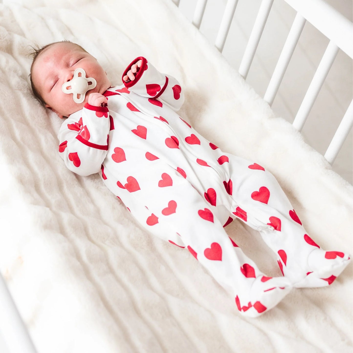 My Heart Zip Footie by Luna and Arlo