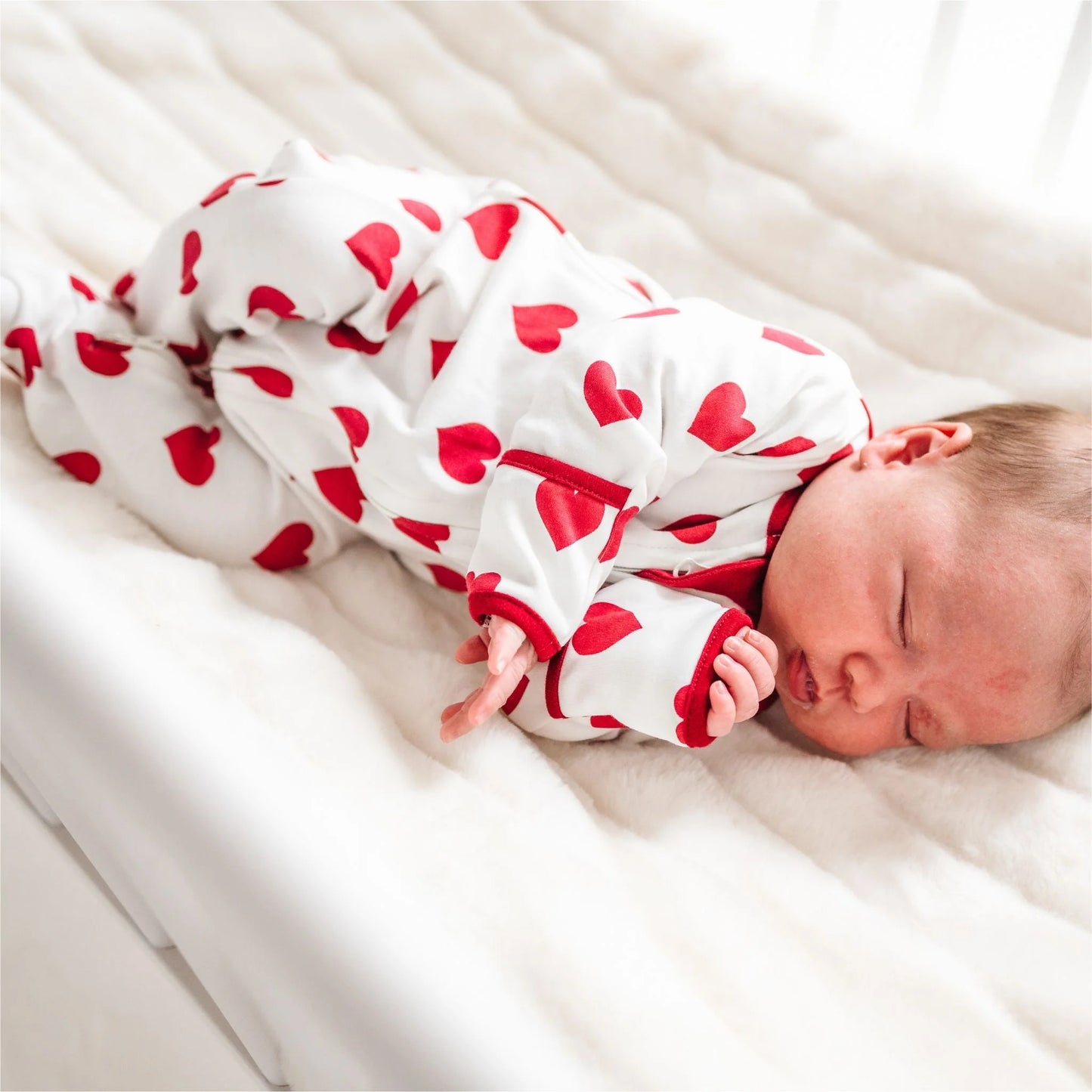 My Heart Zip Footie by Luna and Arlo