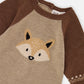 Deux par Deux Knitted Intarsia Romper Brown Cinnamon