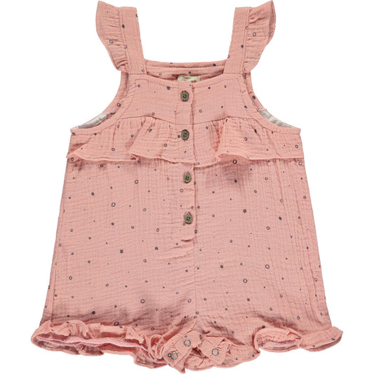 Freya Pink Polka Dots Romper