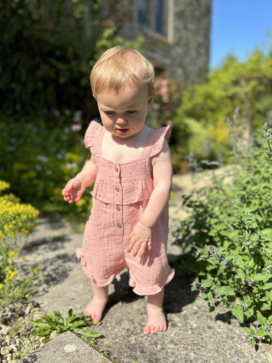 Freya Pink Polka Dots Romper