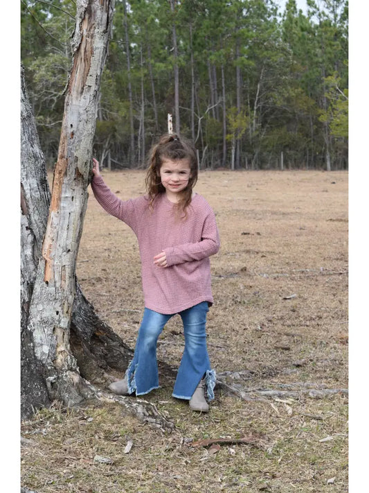 Dusty Rose Waffle Tunic