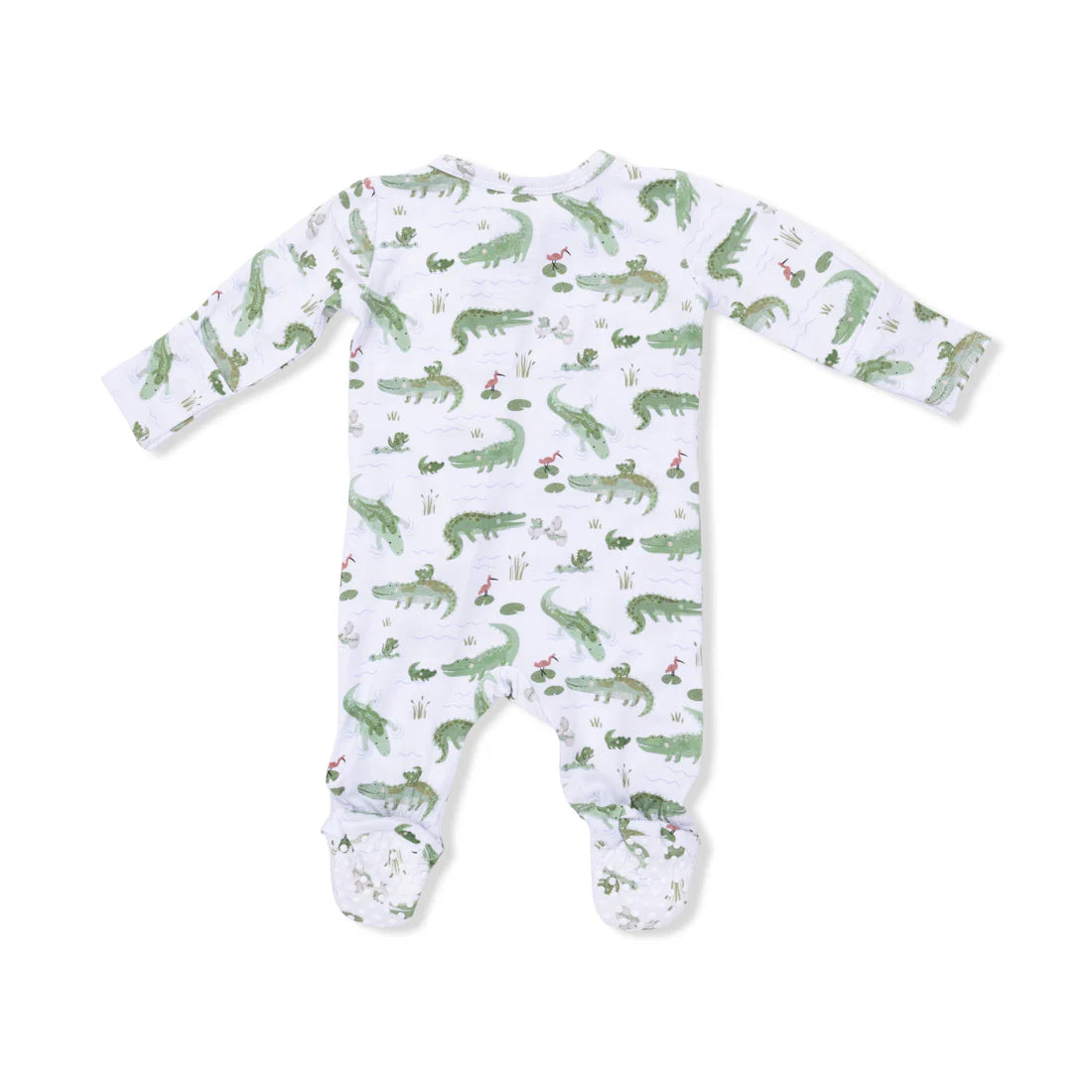 Crayon Alligators  2 Way Zipper Footie