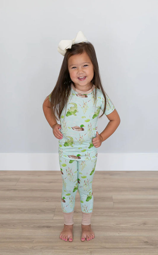 Ducks and Gators Two Piece Pajama Pants Set