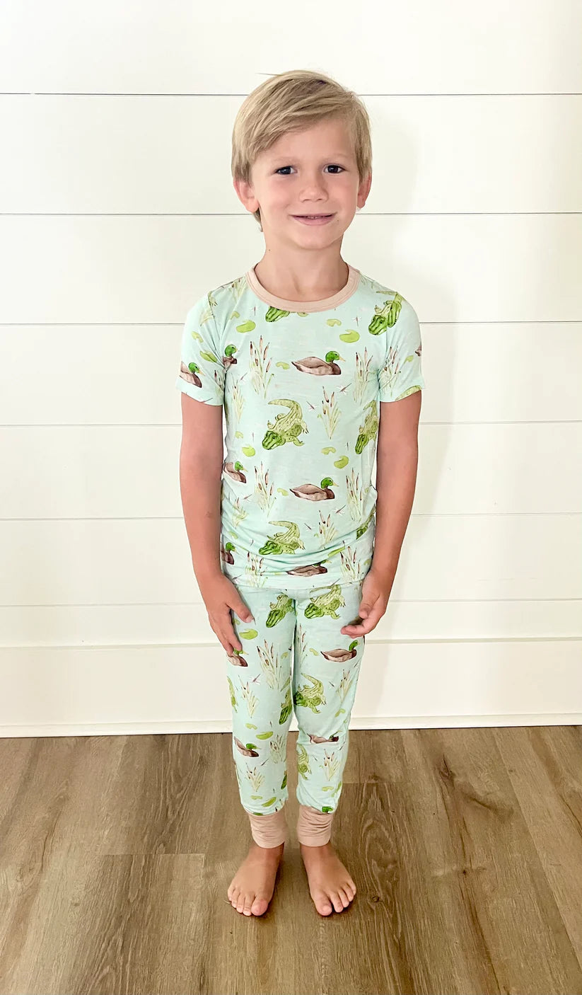 Ducks and Gators Two Piece Pajama Pants Set