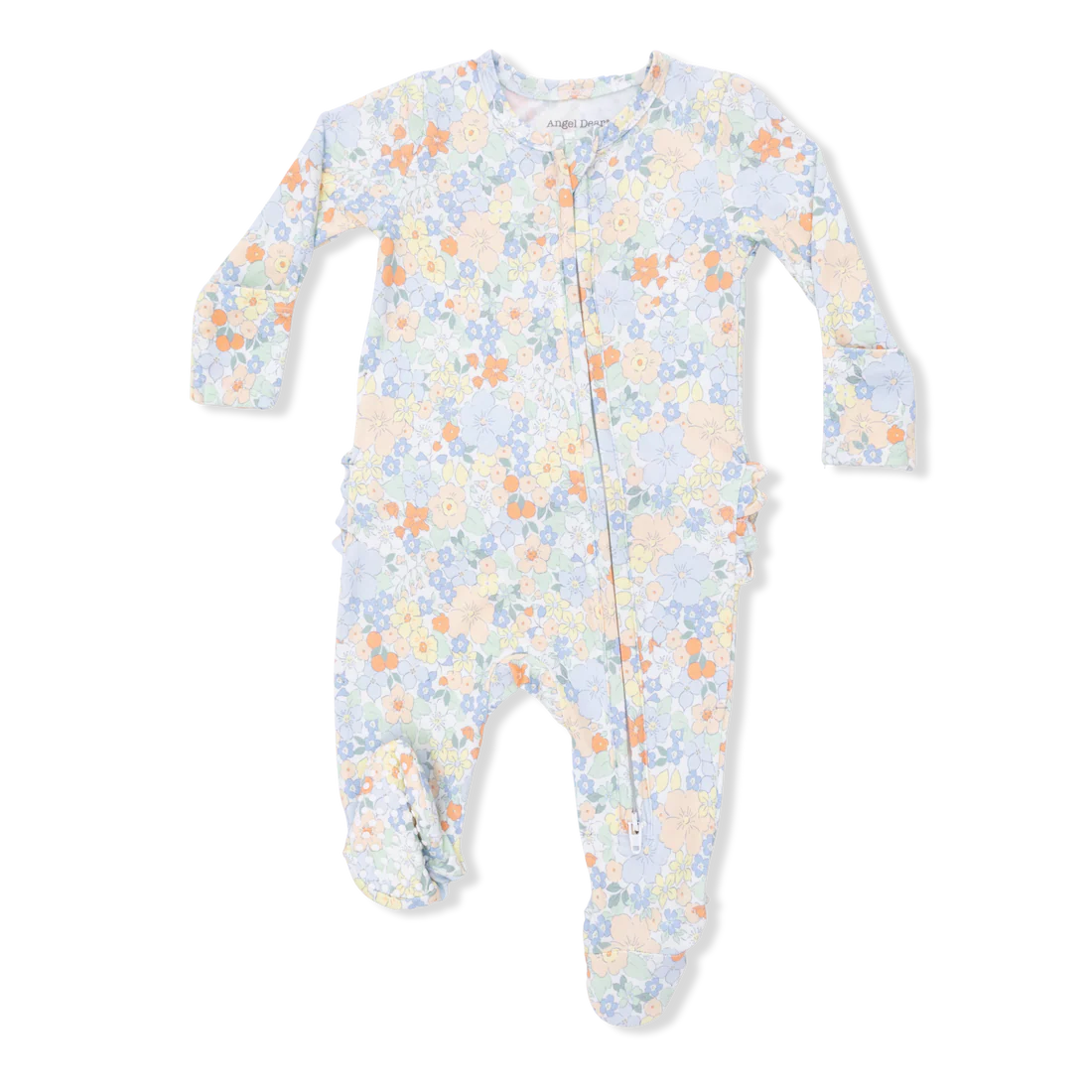 Georgia Floral  2 Way Ruffle Back Zipper Footie