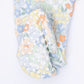 Georgia Floral  2 Way Ruffle Back Zipper Footie